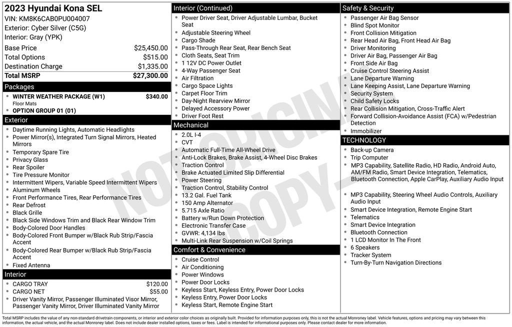 2023 Hyundai Kona SEL