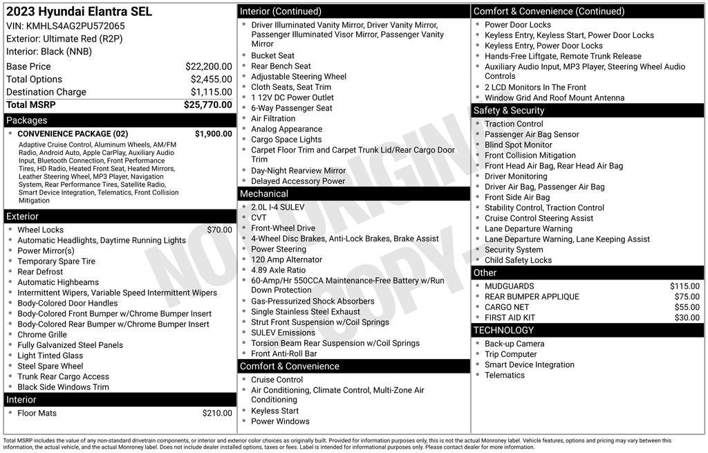 2023 Hyundai Elantra SEL