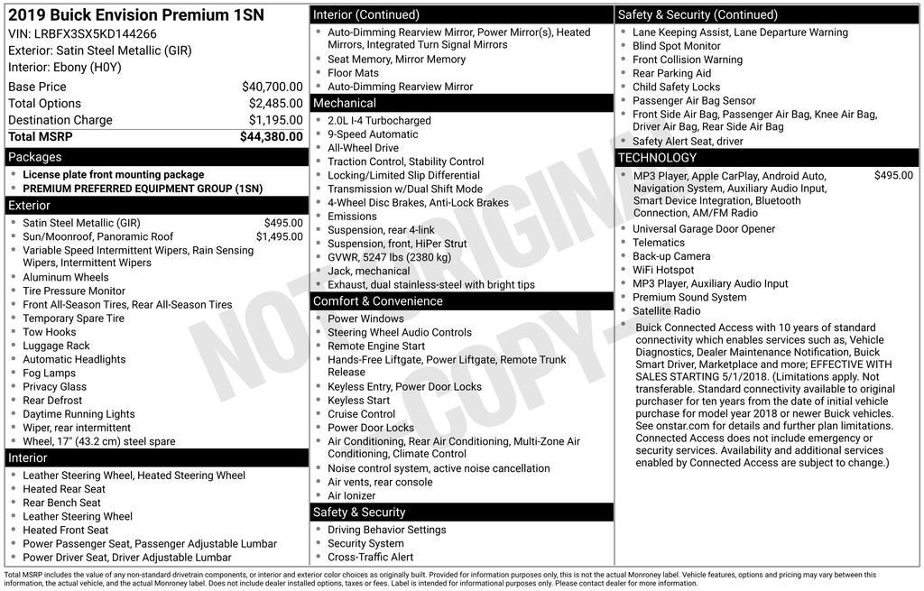 2019 Buick Envision Premium