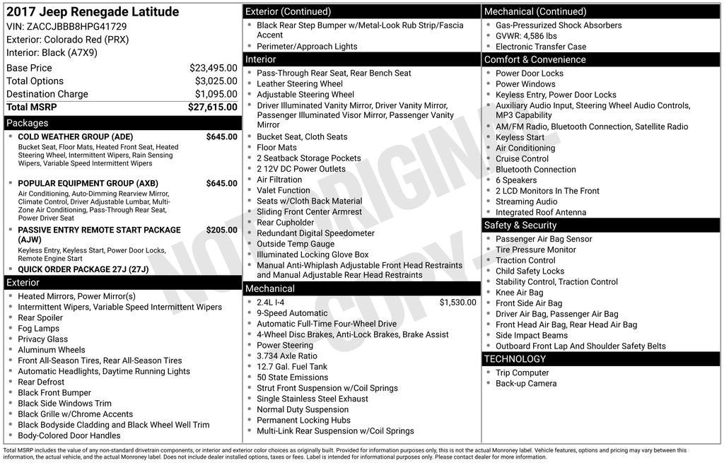 2017 Jeep Renegade Latitude 4x4