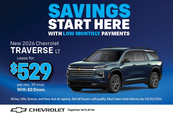 New 2026 Chevrolet Traverse LT