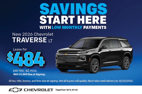 New 2026 Chevrolet Traverse LT